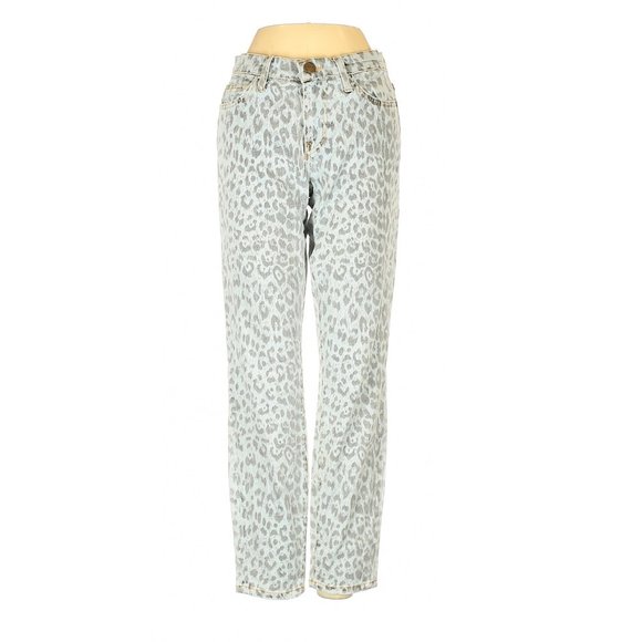 Current/Elliott Leopard Print Jeans Women's 0 - Picture 1 of 5